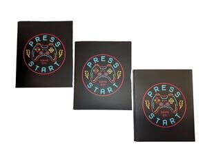 Pen+Gear Letter Size 2-Pocket Paper Folder with Prongs Game On 3 Pack
